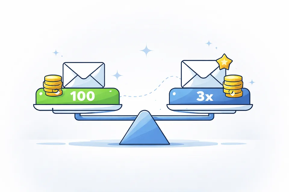 diagram srovnávající bezplatný e-mailing a placený tarif