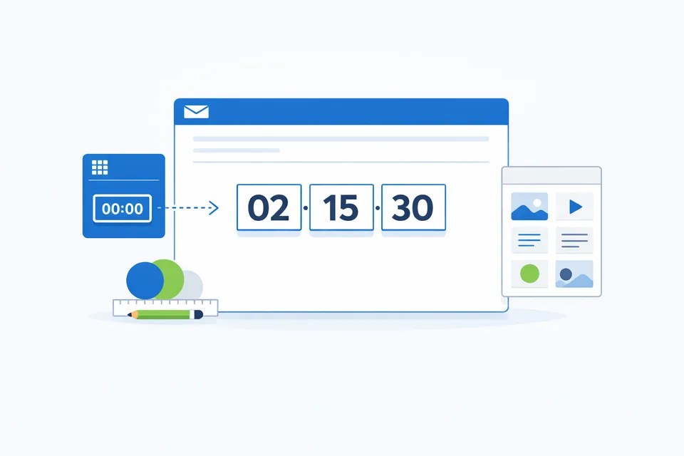 Jak přidat odpočet do šablony e-mailu?